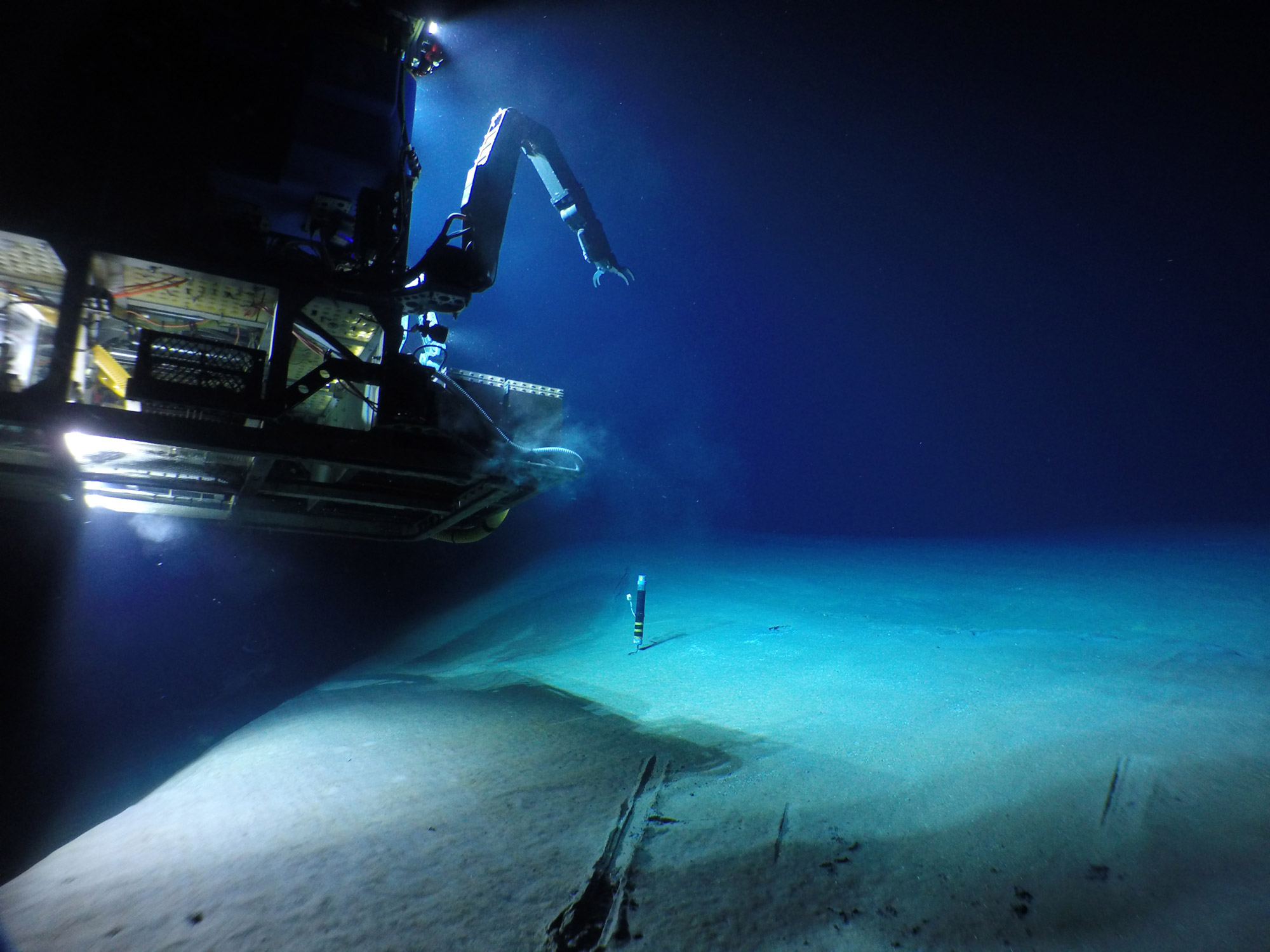 ROV Jason operating at the ocean floor.